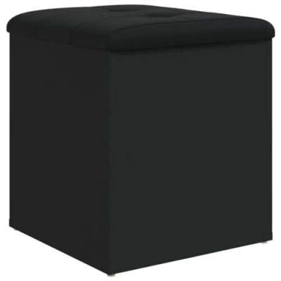 Image de vidaXL Banc de rangement noir 42x42x45 cm bois d&#039;ingénierie835034