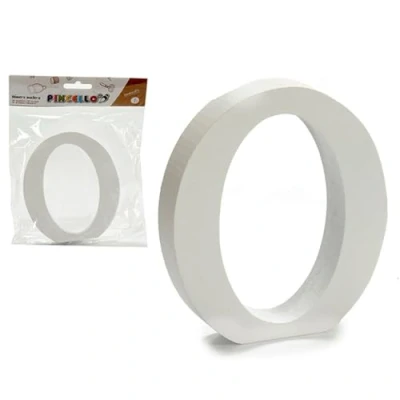Afbeelding van Pincello Brief O Wit Hout 2 X 16 14,5 Cm (24 Stuks)