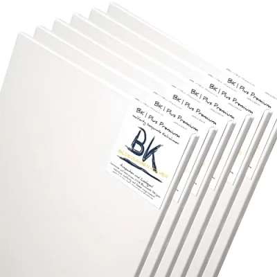 Afbeelding van BK BILDERRAHMEN KOLMER 6 B.K. Plus Canvas op geribbeld spieraam 40 x 60 cm Premium achtergrond klaar om te schilderen, 100% katoen
