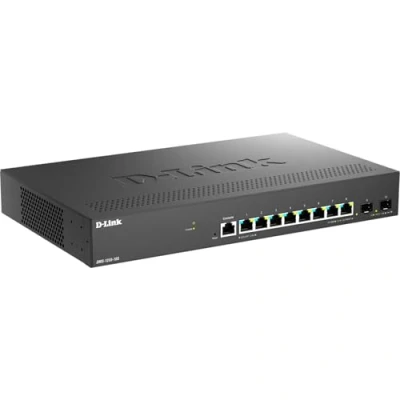 Afbeelding van D Link 10 Poorts Slimme Multi Gigabit (10 Havens), Netwerkschakelaar, Zwart