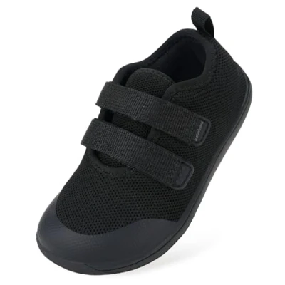Afbeelding van IceUnicorn Barefoot Lichte ademende trailschoenen voor kinderen en meisjes, minimalistisch, zwart.