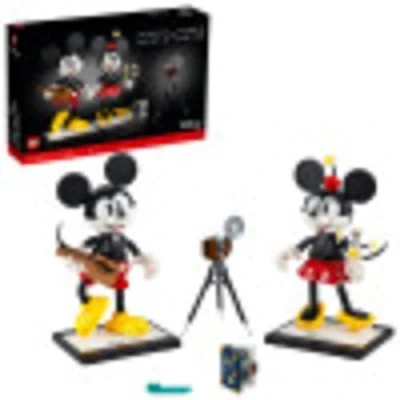 Afbeelding van LEGO Disney Mickey Mouse en Minnie figuren om te bouwen (43179) verzamelbouwset in klassieke stijl voor volwassenen nieuw 2021 (1739 stuks)