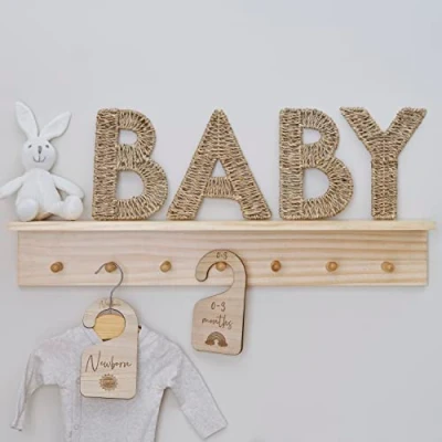 Afbeelding van Ginger Ray Rieten Letters BABY