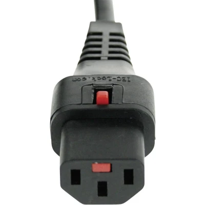 Afbeelding van KASH Veiligheids connector [Apparaatstekker, female C13 10A Randaarde haakse stekker] Zwart 2.00 m 1 stuk(s)