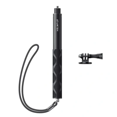 Afbeelding van ATUMTEK 114 cm onzichtbare selfiestick, 6,35 mm verlengde monopod stang, robuust en compact ontwerp voor Insta360, GoPro, DJI (bevestigingslus GoPro polsband inbegrepen)
