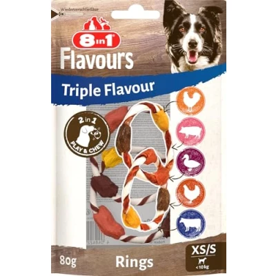 Afbeelding van 8in1 Triple Flavour Rings XS/S 80 gr