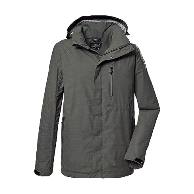 Afbeelding van killtec Functionele jas voor heren/outdoorjas met afneembare capuchon KOS 256 MN JCKT_CARLEB, donker antraciet, L, 41364 000