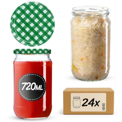 Afbeelding van KADAX 24 weckpotten voor schroefdeksel 720 ml
