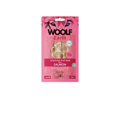 Afbeelding van Woolf Earth Flat Bar M 90 g Hondensnack Zalm