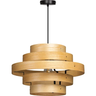 Afbeelding van ETH Oaknut Hanglamp Hout 5 Rings