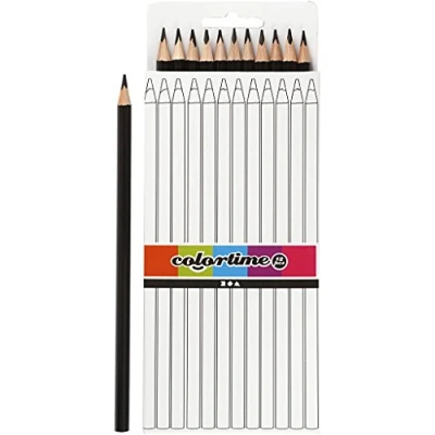 Afbeelding van Colortime Kleurpotloden, vulling: 5 mm, zwart, Jumbo, 12 stuks