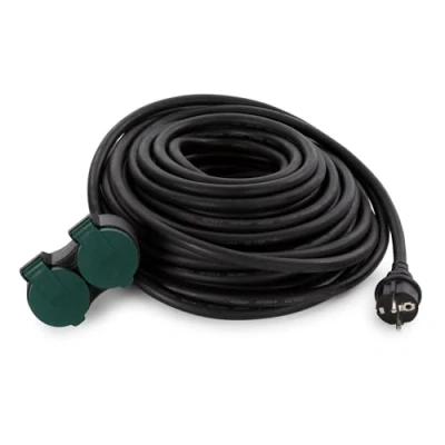 Afbeelding van Verlengsnoer Perel 20 meter (IP44, Buitengebruik, Penaarde, 2 contacten)