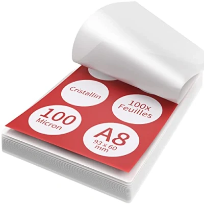 Afbeelding van ACROPAQ Lamineerhoezen visitekaartjes A8, 100 micron, stuks