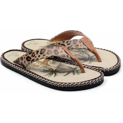 Afbeelding van GOBY Leopard Sandalen Slippers Hoge kwaliteit Handmade Maat 36