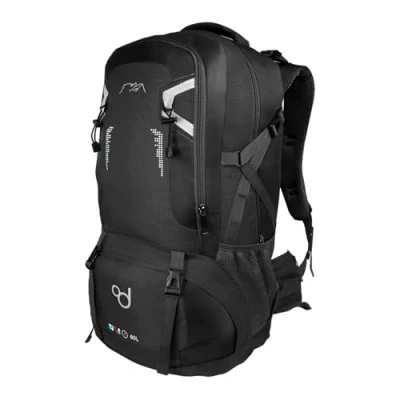 Afbeelding van OcioDual 60 liter rugzak waterdicht zwart wandelen bergen bergbeklimmen reizen camping outdoor trekking
