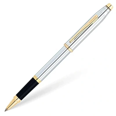 Afbeelding van CROSS Century II Medalist Navulbare rollerbalpen met 23 karaats vergulde accenten, gepolijst chroom, klassiek etui en navulverpakking