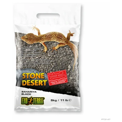 Afbeelding van Exo Terra Bodembedekking Reptielen Stone Desert Substraat Bahariya Black 5kg 35x20x6cm Zwart 1st