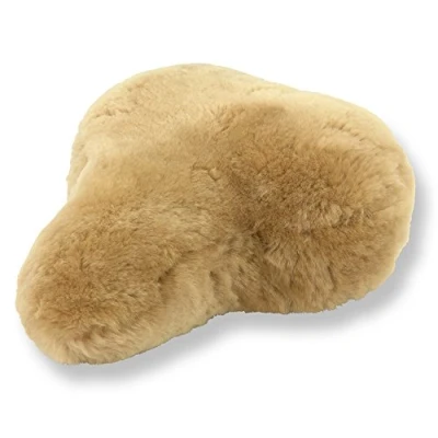 Afbeelding van fietszadelhoes lamsvel (FSB A 0) lichtbruin camel, 27x24cm