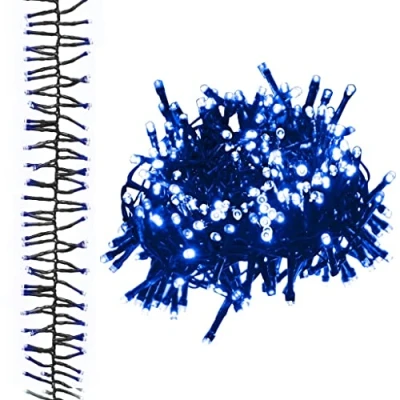 Afbeelding van vidaXL Led lichtsnoer, 400 leds, blauw, 7,4 m, pvc