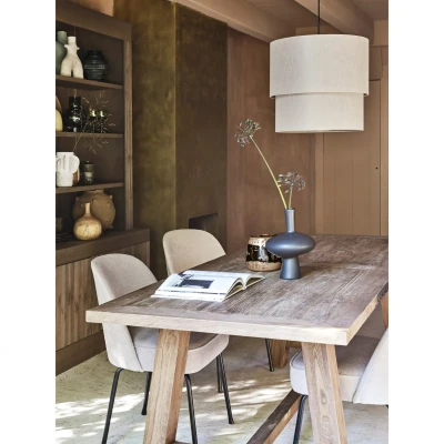 Afbeelding van BePureHome Eetkamerstoel Vogue Geweven Stof Zand 82,5x50x57