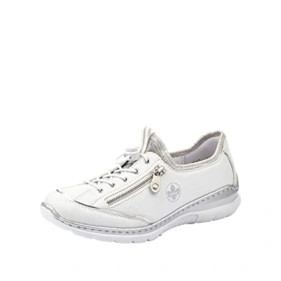 Afbeelding van Rieker Lente/Zomer L32p2 Damessneakers, Wit Zilver Bloem 80