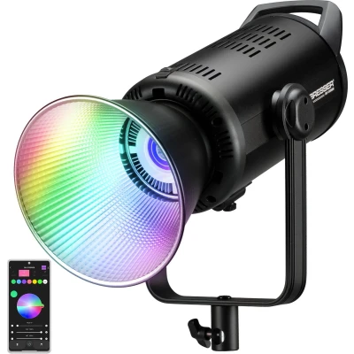 Afbeelding van BRESSER BR 180 RGB COB LED Light Watt Bi color functie Bediening via Smartphone App Transporttas
