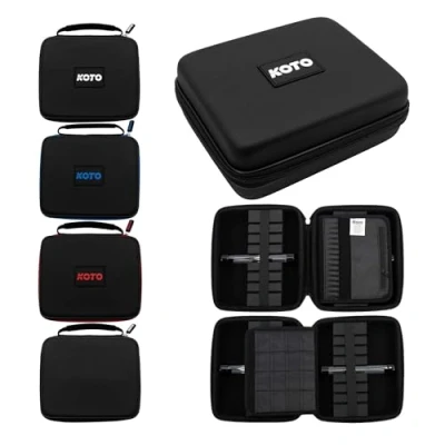 Afbeelding van KOTO dartwallet EVA Large Rood, Darttas met Ritssluiting, Dartetui Darts logo, Dart Hoes, dartkoffer,