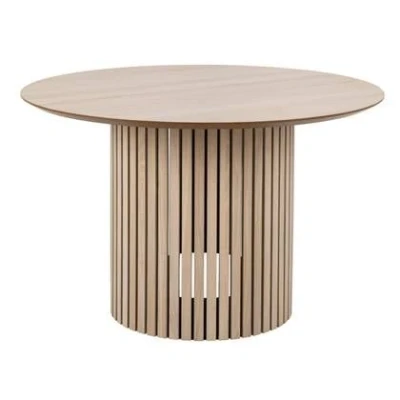 Afbeelding van Sinleys eetkamertafel Ø120cm eikenfineer.