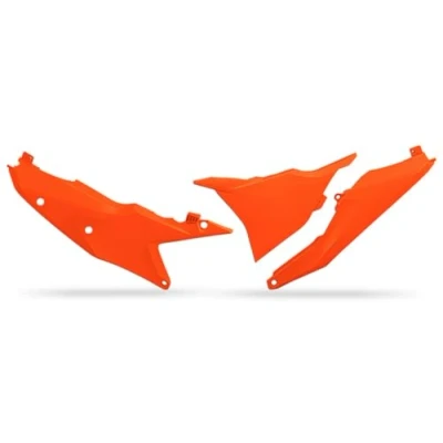 Afbeelding van UFO Zijnummerplaten Luchtfilterbakdeksels KTM SX125 SX150 SX250 SXF250 SXF350 SXF450 2023 Fluor Oranje
