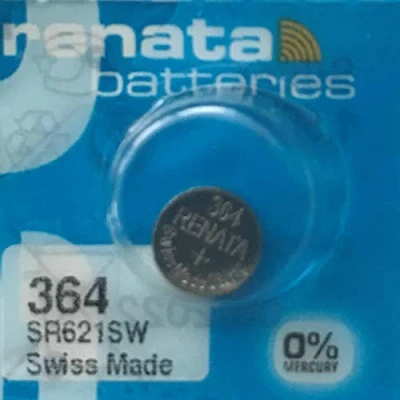 Afbeelding van 1 x Renata horloge batterij pols gemaakt in Zwitserland zonder batterijen zilveroxide 0% Mercurius knoopcel 1,55 V met lange levensduur