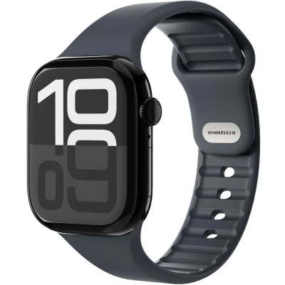 Afbeelding van Vonmählen Classic 2 siliconen polsband voor Apple Watch 42 44 45 49 mm (49 mm, 100% siliconen), Horlogebandjes, Blauw