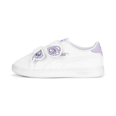Afbeelding van Smash v2 Butterfly AC sneakers, Wit/Zilver, Maat 28,5 PUMA