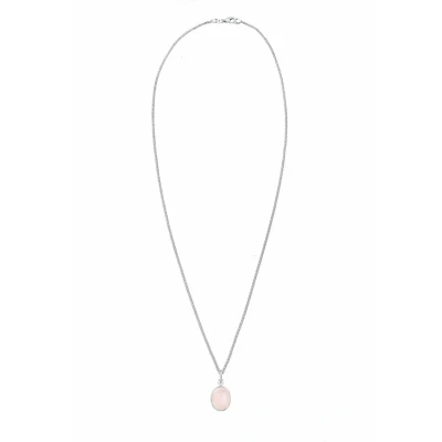 Afbeelding van Elli Basic Rosenquarz Ketting, Dames, Maat: 45, Rosa