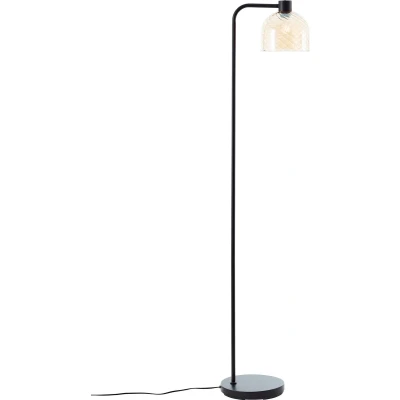 Afbeelding van Brilliant Casto Vloerlamp E27 max 1x25W Glas Amber Zwart