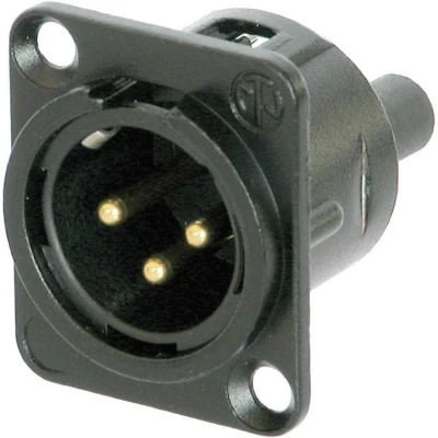 Afbeelding van Neutrik NC3MD S B 1 XLR connector Flensstekker, contacten recht Aantal polen: 3 Zwart stuk(s)