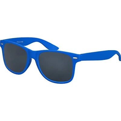 Afbeelding van Nerd zonnebril UV400 CAT 3 CE rubber retro stijl uniseks vintage bril met veerscharnier voor vrouwen mannen (verschillend)
