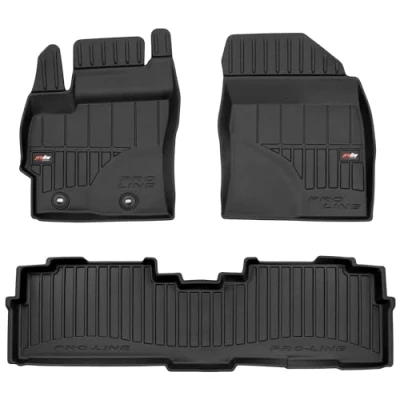 Afbeelding van M MOTOS Rubberen vloermatten voor Toyota Verso 2009 2018, verbeter je reiscomfort met de zwarte 3D antislip mat auto, alle weersomstandigheden, bescherming tegen vuil