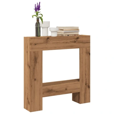 Afbeelding van vidaXL Haardombouw 81x18x82 cm bewerkt hout artisanaal eikenkleurig