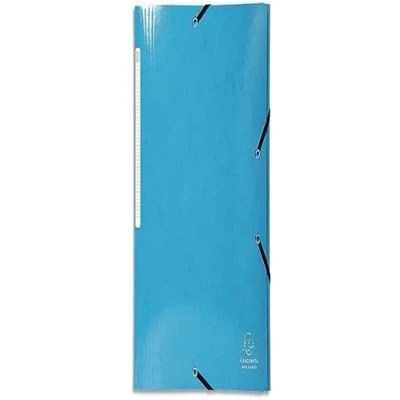 Afbeelding van Exacompta Ref. 55827E 1 Iderama elastische map Maxi Capacity tas met 3 kleppen van gelamineerd glanzend karton 425 g/m² afmetingen 24 x 32 cm voor A4 formaat lichtblauwe kleur
