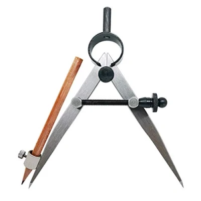 Afbeelding van ZLKSKER Professionele precisiepasser met penhouder, 10,2 cm en 25,4 beugelpasser
