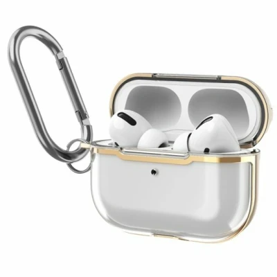 Afbeelding van AirPods Pro / 2 hoesje TPU Split series Transparant Goud Optimale bescherming voor jouw