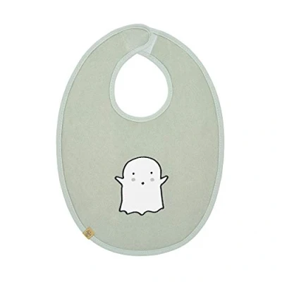 Afbeelding van Lässig Little Spookies slabbetje, waterdicht, middelgroot, olijf
