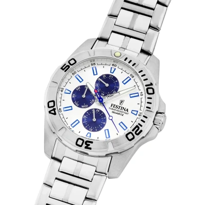 Afbeelding van Festina Multifuncion Chronograaf silvercoloured, Heren, Maat: One Size, Silver coloured