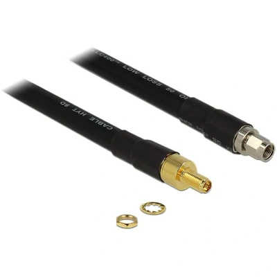 Afbeelding van Delock WiFi antenne Aansluitkabel [1x RP SMA stekker 1x bus] 40.00 cm Zwart