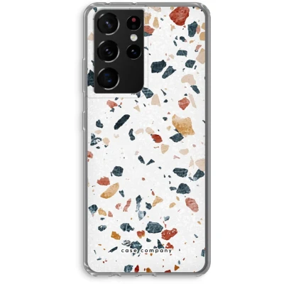 Afbeelding van Case Company® hoesje geschikt voor Samsung Galaxy S21 Ultra Terrazzo N4 Soft Cover Telefoonhoesje Bescherming aan alle Kanten en Schermrand