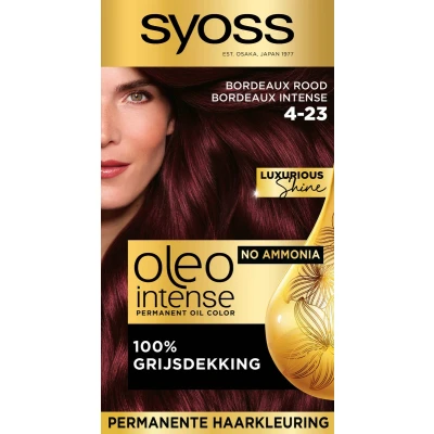Afbeelding van 2+2 gratis: Syoss Oleo Intense Haarverf 4 23 Bordeaux Rood