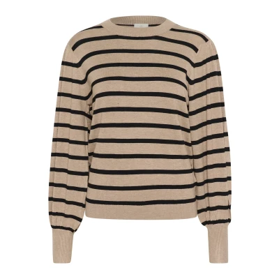 Afbeelding van Kaffe Kamala Trui, Dames, Maat: Medium, Feather gray melange black