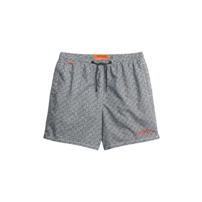 Afbeelding van Superdry Allover Print Zwemshorts, Heren, Maat: Large, black white