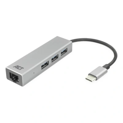 Afbeelding van Netwerkadapter USB C naar RJ45 ACT (USB 3.1, 3 x A, 5 Gbps)