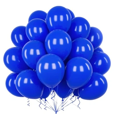 Afbeelding van Teselife 50 stuks donkerblauwe matte latexballonnen van 30,5 cm voor mannen, jongens, verjaardag, huwelijksaanzoek, jubileum, afstuderen, verloving, babyshower,